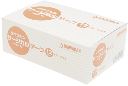 ダイワカンサージカルテープ不織布肌色 12MMX9M(24ｶﾝｲﾘ) ﾀﾞｲﾜｶﾝｻｰｼﾞｶﾙﾃｰﾌﾟ(24-6794-00)[20箱単位]