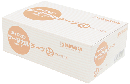 ダイワカンサージカルテープ不織布肌色 25MMX9M(12ｶﾝｲﾘ) ﾀﾞｲﾜｶﾝｻｰｼﾞｶﾙﾃｰﾌﾟ(24-6794-01)[20箱単位]
