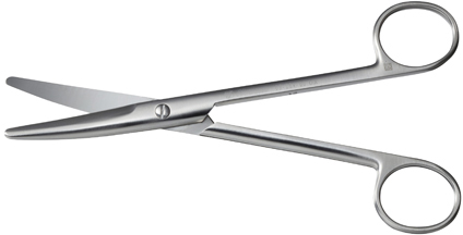メーヨー剪刀反型 09-065-00(18CM) ﾒｰﾖｰｾﾝﾄｳﾊﾝｶﾞﾀ(24-6862-12)【ミズホ】[1本単位](ミズ