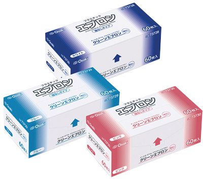 クリーンエプロン（袖なし） 73729(ﾌﾞﾙｰ)60ﾏｲｲﾘ ｸﾘｰﾝｴｳﾛﾝ(ｿﾃﾞﾅｼ)(24-6940-01)【オオサキメディカル】[10箱単位]