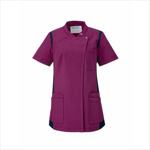 レディススクラブ 972-45 S ワイン×ネイビーワイン×ネイビーＳ【ＫＡＺＥＮ】(972-45)(24-6992-03-01)【1単位】