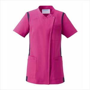 レディススクラブ 972-47 3L ビビッドピンク×ネイビービビッドピンク×ネイビー３Ｌ【ＫＡＺＥＮ】(972-47)(24-6992-04-05)【1単位】