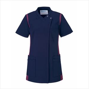 レディススクラブ 972-48 3L ネイビー×ワインネイビー×ワイン３Ｌ【ＫＡＺＥＮ】(972-48)(24-6992-05-05)【1単位】