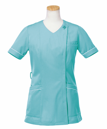 半袖スクラブジャケットR8747(ｺｰﾗﾙ) ﾊﾝｿﾃﾞｽｸﾗﾌﾞｼﾞｬｹｯﾄ ４Ｌ(ヤギコーポレーション)(24-7002-01-06)【1枚単位】