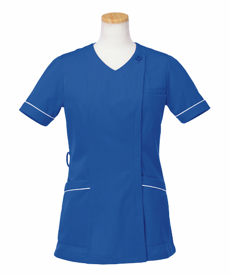 半袖スクラブジャケットR8747(ﾛｰｽﾞ) ﾊﾝｿﾃﾞｽｸﾗﾌﾞｼﾞｬｹｯﾄ ＬＬ(ヤギコーポレーション)(24-7002-03-04)【1枚単位】