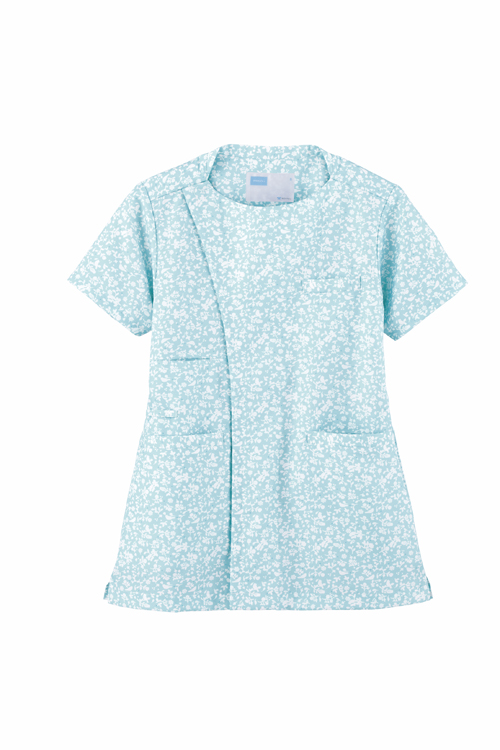 レディーススクラブWH11595(ﾌﾞﾙｰ) ﾚﾃﾞｨｰｽｽｸﾗﾌﾞ Ｌ(自重堂)(24-7008-00-03)【1枚単位】