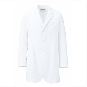 メンズ診察衣 KZN113-40 M ホワイトＭ【ＫＡＺＥＮ】(KZN113-40)(24-7017-00-02)【1単位】