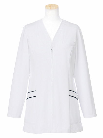 トリコットライトジャケットR1745-21(ﾎﾜｲﾄ) ﾄﾘｺｯﾄﾗｲﾄｼﾞｬｹｯﾄ ４Ｌ(ヤギコーポレーション)(24-7019-02-06)【1枚単位】