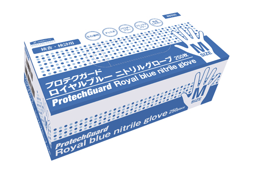 ロイヤルブルーニトリルグローブ69335(M)250ﾏｲｲﾘ ﾛｲﾔﾙﾌﾞﾙｰﾆﾄﾘﾙｸﾞﾛｰﾌﾞ(日本製紙クレシア)(24-7