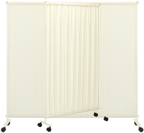 伸縮スクリーンTB-1403-01(80X150CM) ｼﾝｼｭｸｽｸﾘｰﾝ ベージュ(高田ベッド製作所)(24-7307-00