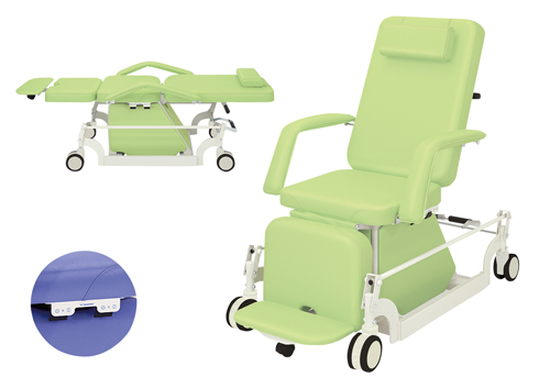 治療チェアー（ＣＬＣ付）TB-1066 ﾁﾘｮｳﾁｪｱ ビニルレザーライトブラウン(高田ベッド製作所)(24-7551-00-1