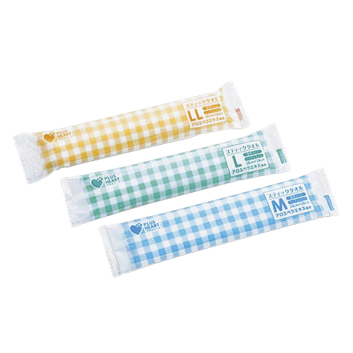 スティックタオル Ｍ（１００袋入）74990(20CMX28CM) ｽﾃｨｯｸﾀｵﾙ(オオサキメディカル)(24-7669-00)【8個単位】