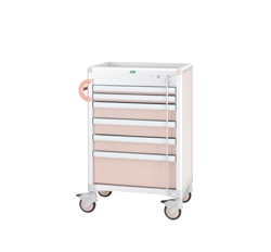 麻酔カートC60-A01B(ﾎﾝﾀｲ:ﾋﾟｰﾁ) ﾏｽｲｶｰﾄ トレー：ピーチ(サカセ化学工業)(24-8018-00-01)【