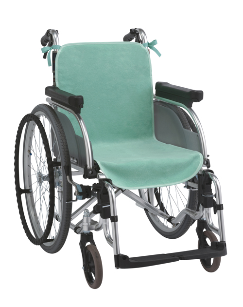 車いすシートカバーｸﾞﾘｰﾝ(2ﾏｲｲﾘ) ｸﾙﾏｲｽｼｰﾄｶﾊﾞｰ(ケアメディックス)(24-8055-00)【1袋単位】(ケ