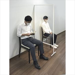 MEパーテーション クリアタイプ MOP185 ホワイト 飛沫感染防護スクリーン 24-9746-00クリアタイプ【河淳】(MOP185)(24-9746-00)【1単位】