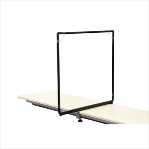 飛沫ガード クランプ ブラック 3FL-CLAMP-B45 3マイイリ 飛沫感染防護スクリーン 24-9773-083FL-C