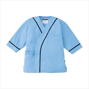 ニット検診衣・甚平型 300-41 ブルーXネイビー 24-9861-00ブルー/ネイビー3L【ＫＡＺＥＮ】(300-41)(