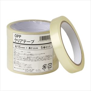 OPPクリアテープ 5巻入 IRL-CT01 15MMX35M 24-9875-00IRL-CT01【伊藤忠リーテイルリン