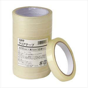 OPPクリアテープ 10巻入 IRL-CT03 15MMX50M 24-9875-02IRL-CT03【伊藤忠リーテイルリ