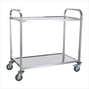 MTI 18-8ワゴン2段4輪 L 044426001 95X50X95 カート 回診車 25-2135-002段(L)【 MTI 18-8ワゴン2段4輪 L 044426001 95X50X95 カート 回診車 25-2135-002段(L)【