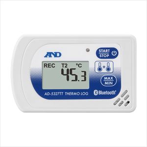 BLE温度・湿度データロガー AD-5327TT 温湿度計 25-2174-01内蔵温度・外部温度【エー・アンド・デイ】(AD-