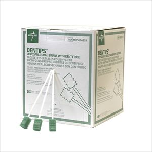 デンティップス グリーン重曹付 DG250 250ホンイリ ミントフウミ 口腔ケア用スポンジ 25-2243-01250本(DG