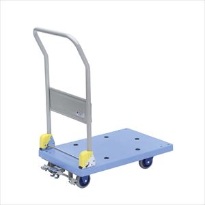 小型静音樹脂台車 フットブレーキ付 NP-106GS 台車 運搬車 25-2261-00NP-106GS【金沢車輛】(NP-1