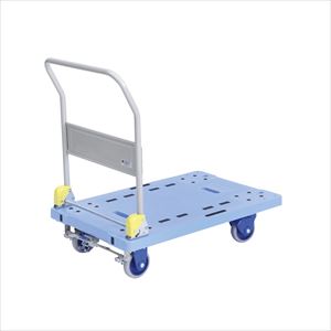 小型静音樹脂台車 フットブレーキ付 NP-306GS 台車 運搬車 25-2261-01NP-306GS【金沢車輛】(NP-3