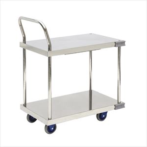 小型静音ステンレス2段台車 SUS-104GS 台車 運搬車 25-2265-00SUS-104GS【金沢車輛】(SUS-10