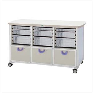 作業台 WT-1525B-1 ホンタイ：ブルー キャビネット 6×4システム 25-2310-01W1500×D748×H86