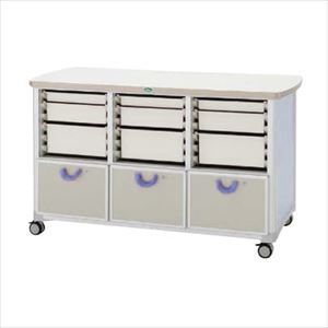 作業台 WT-1525B-1 ホンタイ：ブルー キャビネット 6×4システム 25-2310-01W1500×D748×H86