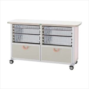 作業台 WT-1524B-1 ホンタイ：ピーチ キャビネット 6×4システム 25-2310-02W1500×D573×H86