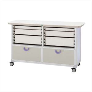 作業台 WT-1524B-1 ホンタイ：ブルー キャビネット 6×4システム 25-2310-03W1500×D573×H86