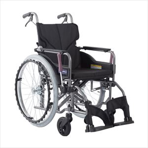 車いす モダン Aスタイル KMD-A22-40-M／SR アルミ製 25-2358-00モダンシリーズAスタイル黒【カワム