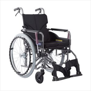 車いす モダン Aスタイル KMD-A22-40-M／SR アルミ製 25-2358-00モダンシリーズAスタイル黒メッシュ