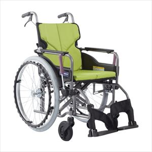 車いす モダン Aスタイル KMD-A22-40-M／SR アルミ製 25-2358-00モダンシリーズAスタイル若葉色【カ