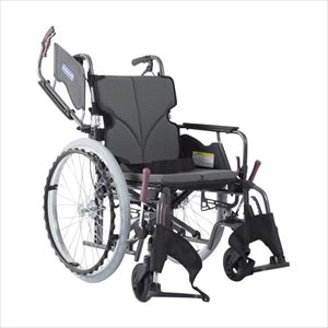 車いす モダン Bスタイル KMD-B22-40-M／SR アルミ製 25-2358-01モダンシリーズBスタイルチャコール