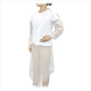 使い捨て介護用エプロン 袖付 73760 5マイ トウメイ 入浴介助用ウェア 25-2386-00【オオサキメディカル】(73