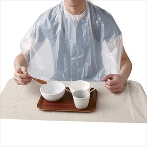 使いきり食事用エプロン ホワイト 039-500000-00 50マイ 食事用エプロン ディスポ 25-2388-00【川