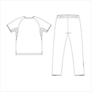 スクラブ 男女兼用 983-13 グレーXピンク スクラブ 25-2422-01グレー×ピンクL【ＫＡＺＥＮ】(983-13