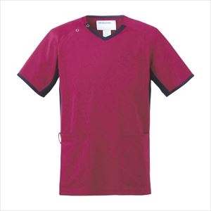 スクラブ 男女兼用 983-45 プラムXネイビー スクラブ 25-2422-02プラム×ネイビーLL【KAZEN】(983 スクラブ 男女兼用 983-45 プラムXネイビー スクラブ 25-2422-02プラム×ネイビーLL【KAZEN】(983