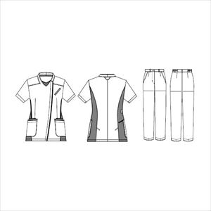 女性用ジャケット MJAL-1803-K3 ネイビー ナースウェア 25-2425-00ホワイト×ネイビーM【サーヴォ】(MJ