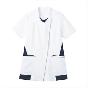 女性用ジャケット MJAL-1803-K3 ネイビー ナースウェア 25-2425-00ホワイト×ネイビーL【サーヴォ】(MJ