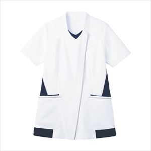 女性用ジャケット MJAL-1803-K3 ネイビー ナースウェア 25-2425-00ホワイト×ネイビー3L【サーヴォ】(M