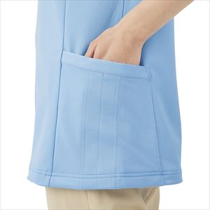 半袖ロングポロシャツ 男女兼用 HSP004-29 コーラルピンク 介護ユニフォーム 25-2429-05コーラルピンクL【