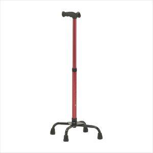 機能型クォードケイン TQ-203L レッド 松葉杖 アルミ製 25-2754-03レッド【クリスタル産業】(TQ-203L