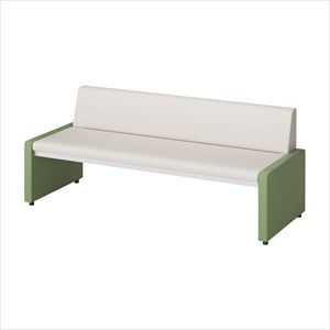 ロビーチェア MHA-12Aセツキ 1200X530 25-3042-00W1200xD530xH630mmカーキグリーン【ニ