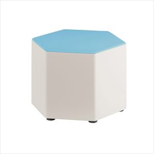 変形スツール HKST-H 589X510X410 25-3047-01ヘキサゴンペールブルー【ニシキ工業】(HKST-H)