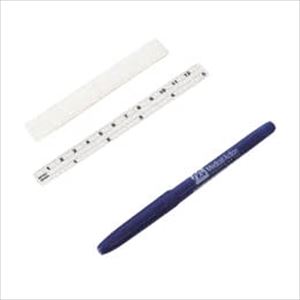 スキンマーカー細字・定規／シールあり Q230 100ホン 皮膚ペン 25-3231-05Q230【ハリヤード】(Q230)(25-3231-05)【1単位】