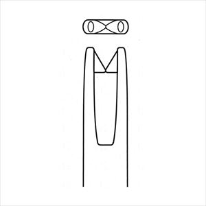 エルプ外科強弯角針 バネ穴 正角 NO．3 10ホン 縫合針 25-3415-03No.３【秋山製作所】(AFF3D)(25-